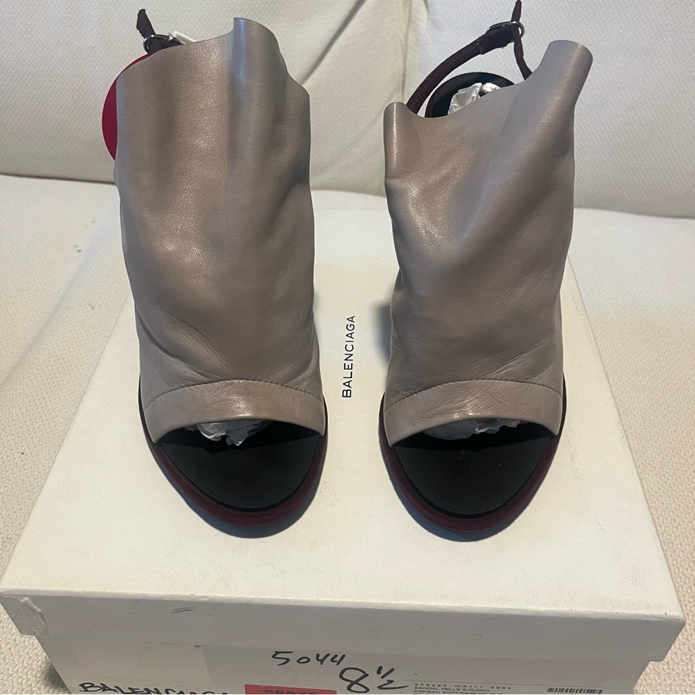 Balenciaga Sandal Pelle S.Cuoio / High Heels Glove size 8.5 38